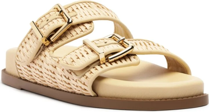 Schutz Women's Naomi Round Toe Flat Sandals