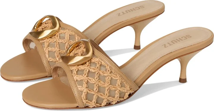 Schutz Women's Olga Kitten Embroidery Sandal