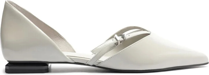 Schutz Women's Rue Buckle Pointed Toe Flats - Image 2