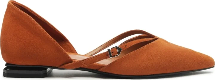 Schutz Women's Rue Buckle Pointed Toe Flats - Image 7
