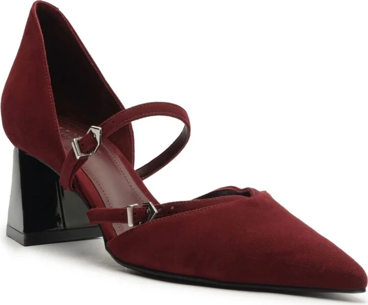 Schutz Women's Rue Mid Heel Buckle Pumps