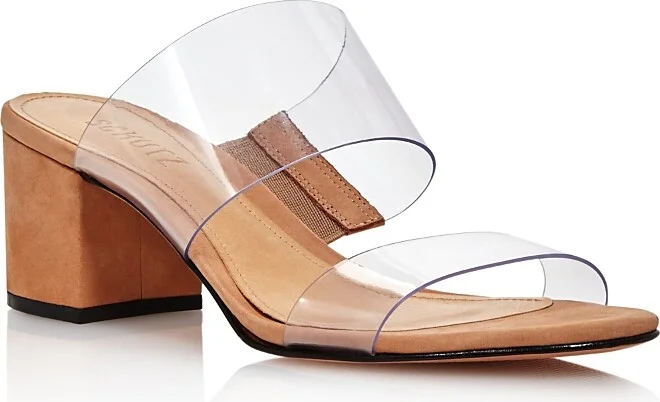 Schutz Women's Victorie Block Heel Slide Sandals