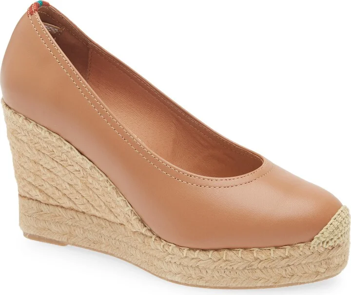 Scoop Espadrille Platform Wedge Pump