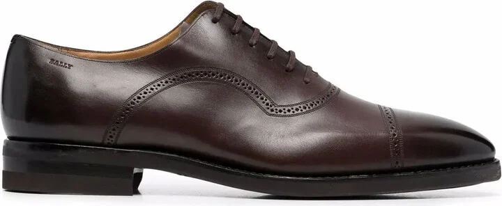 Scotch lace-up leather Oxford shoes