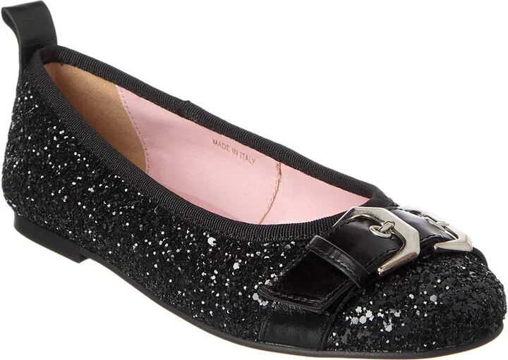 Scotch & Soda Mira Glitter & Leather Ballet Flat