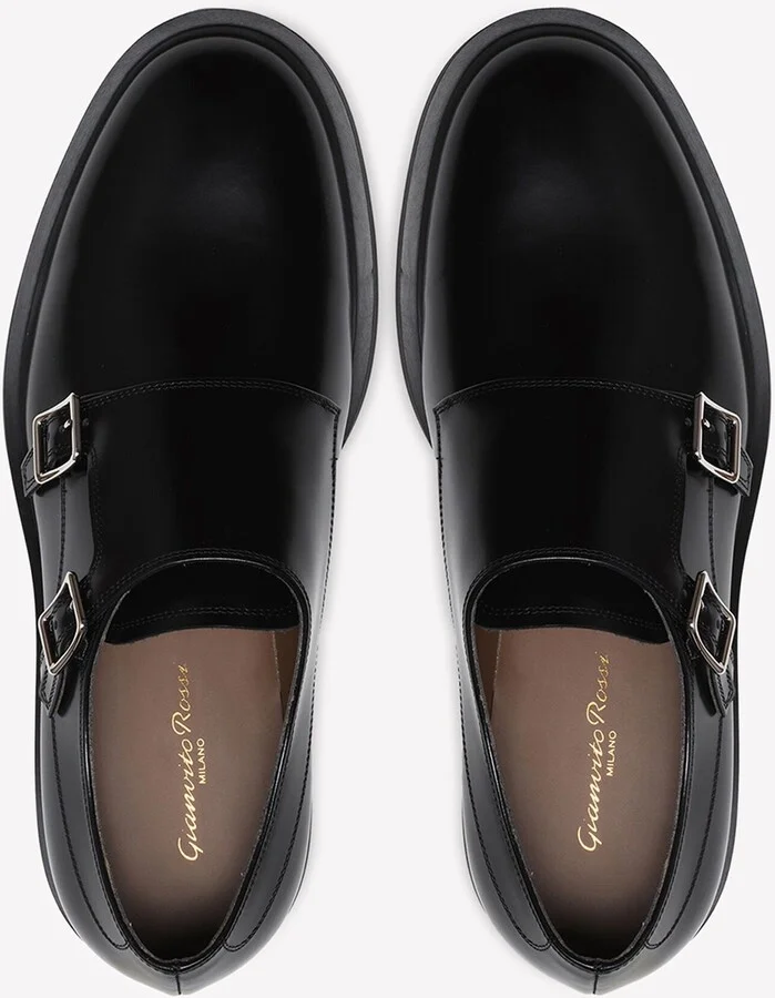 Scott Double Mock Straps Leather Shoes - Image 3