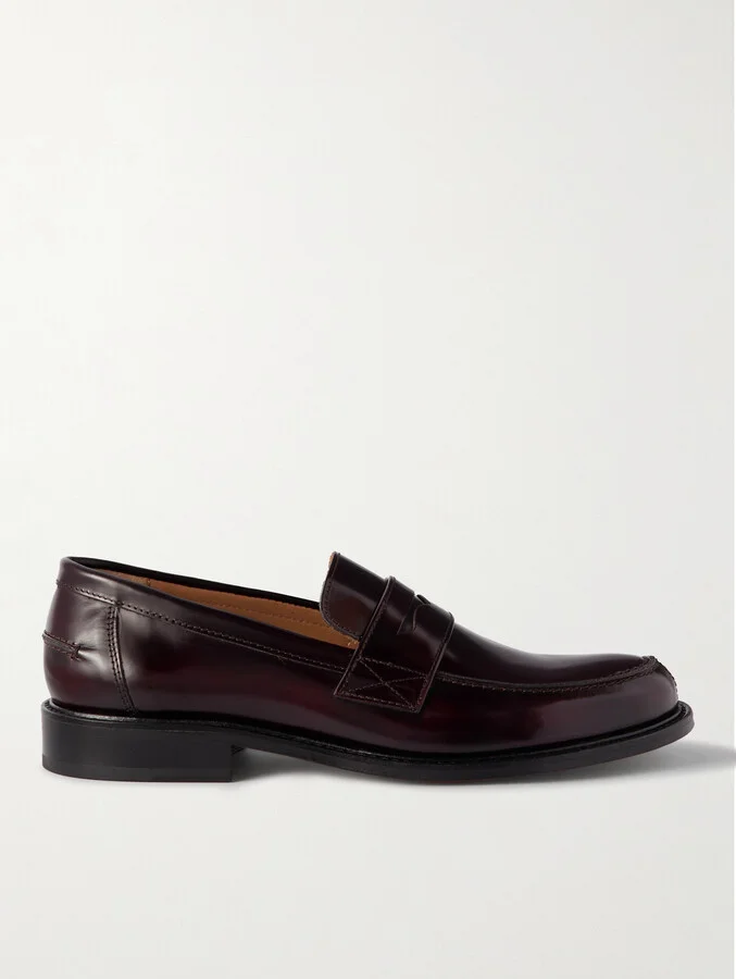 Scott Polished-Leather Loafers