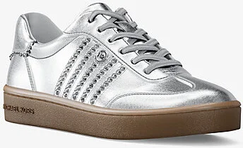 Scotty Embellished Metallic Leather Sneaker