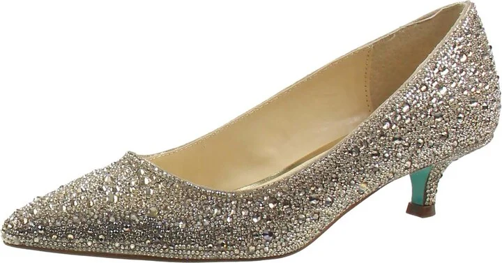 Scout Womens Shimmer Rhinestone Kitten Heels