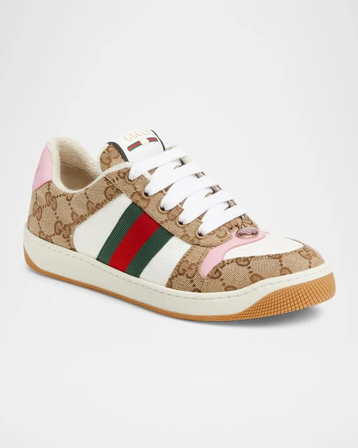Screener GG Canvas and Leather Sneakers - Image 10