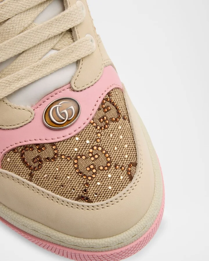 Screener GG Canvas Crystal Sneakers - Image 2