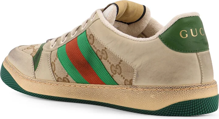 Screener Gg Low-top Vintage Leather Sneakers - Image 3