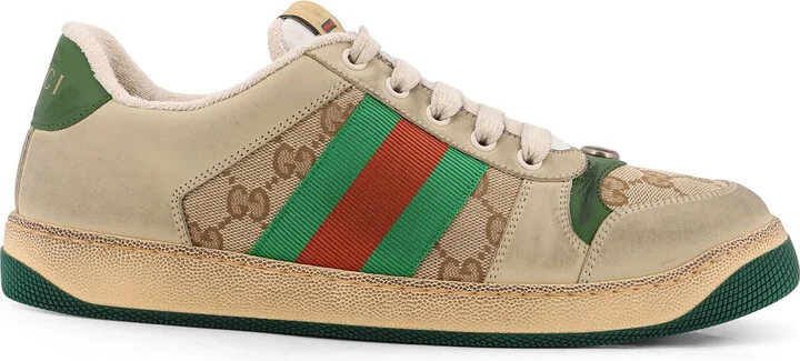 Screener Gg Low-top Vintage Leather Sneakers