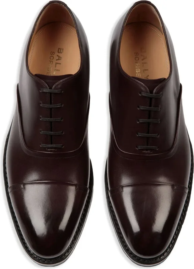 Scribe Un Oxford in Deep Burgundy Leather wide foot morphology - Image 4