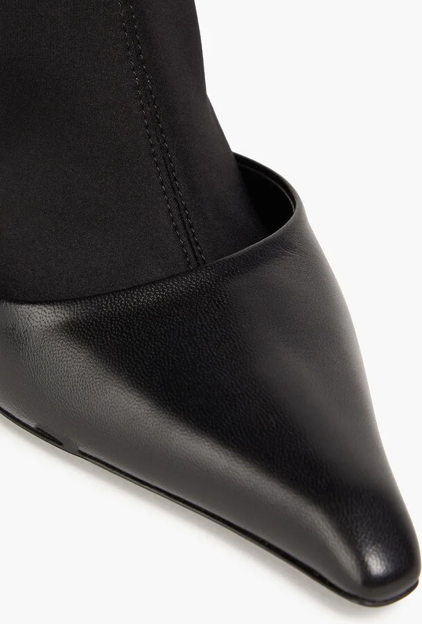 Scuba and leather sock boots - Image 4
