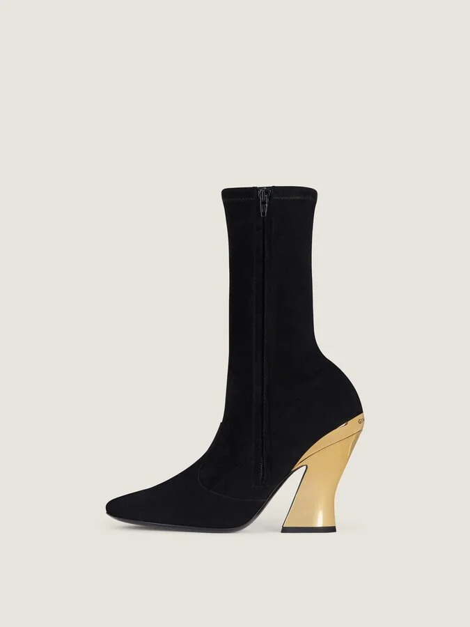 Sculpted ankle boots in suede - Image 4