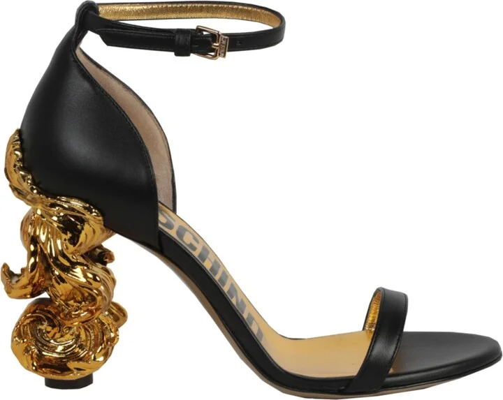 Sculpted Baroque Heel Sandals