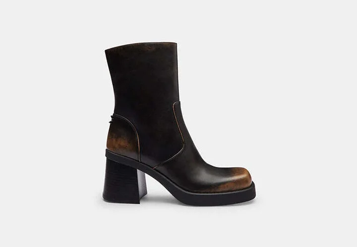 Sculpted C Bootie In Loved Leather - Image 2