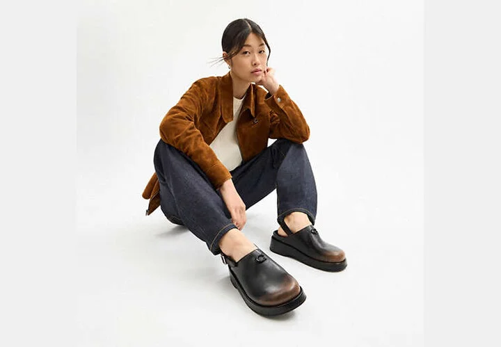 Sculpted C Platform Clog In Loved Leather - Image 6