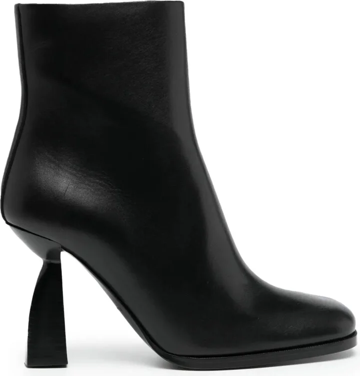 Sculpted-Heel Ankle Boots