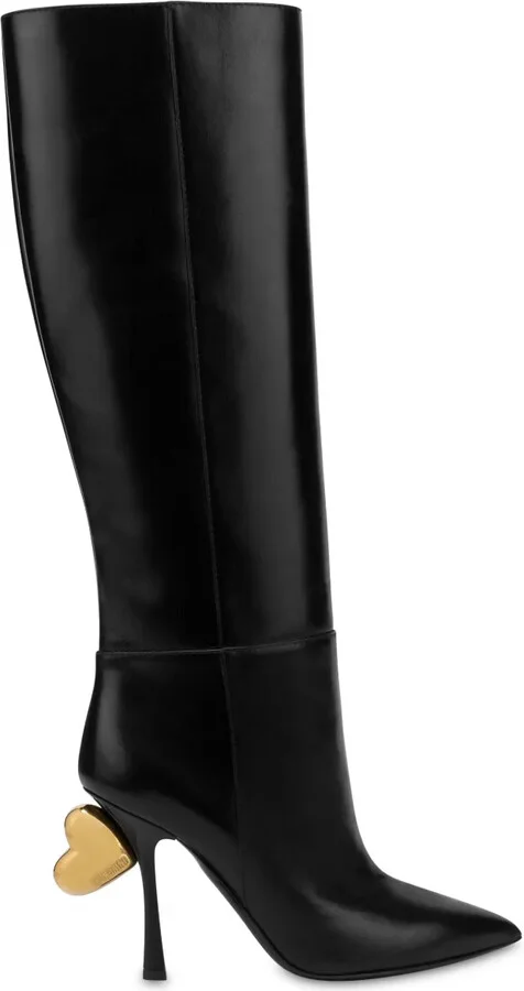 Sculpted Heel Knee Boots