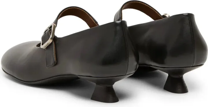 Sculpted-Heel Leather Pumps - Image 3