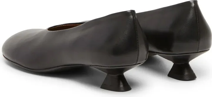Sculpted-Heel Leather Pumps - Image 3