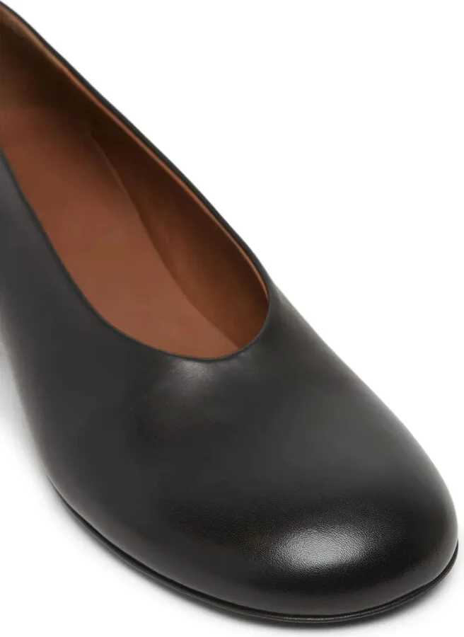 Sculpted-Heel Leather Pumps - Image 4