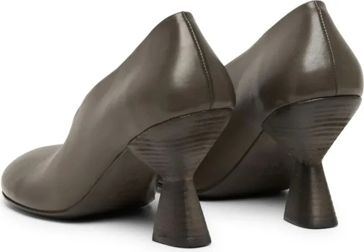 Sculpted-Heel Leather Pumps - Image 3