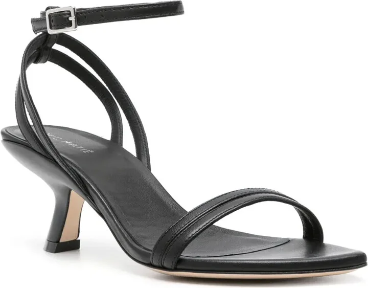 Sculpted-Heel Leather Sandals - Image 2