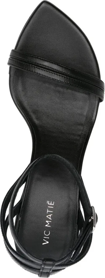 Sculpted-Heel Leather Sandals - Image 4