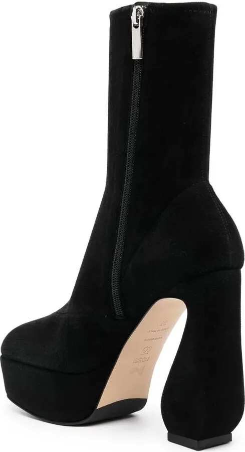 Sculpted-Heel Platform Ankle Boots - Image 3