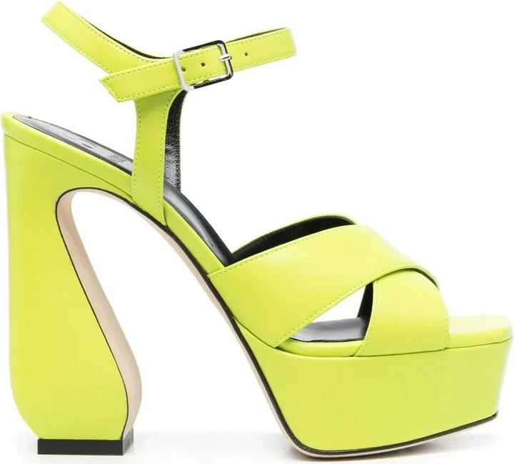 Sculpted-Heel Sandals