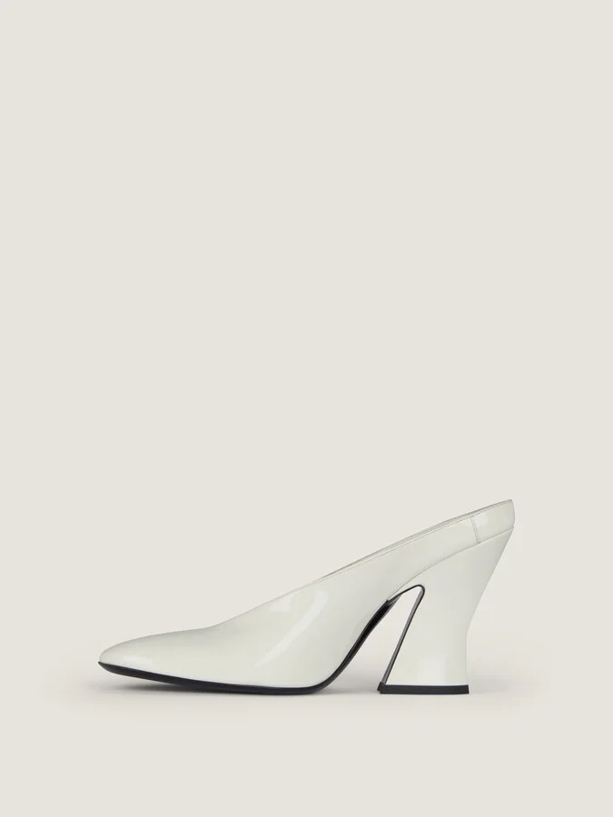 Sculpted heeled mules in patent leather - Image 8