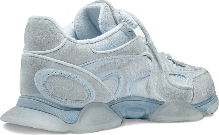 Sculpted-Panel Leather Sneakers - Image 3