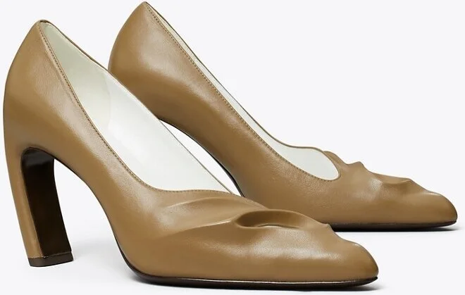 Sculpted Peep-Toe Pump