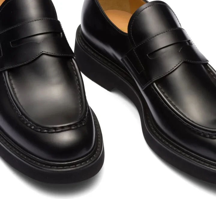 Seam-Detail Leather Loafers - Image 3