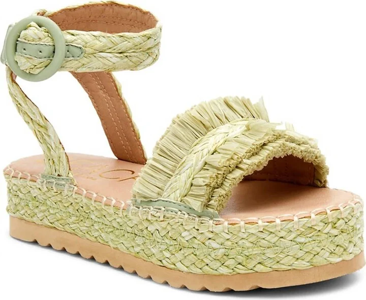 Seashore Espadrille Sandal In Lime