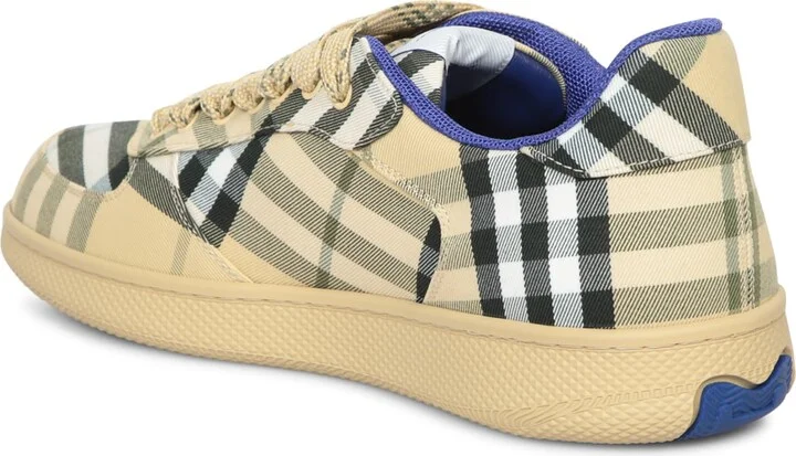 Seasonal Check Beige Sneakers - Image 3