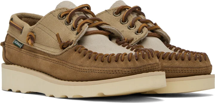Sebago Beige & Brown Cayuga Loafers - Image 4