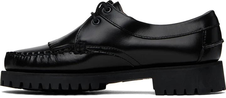 Sebago Black James Fringe Lug Loafers - Image 3