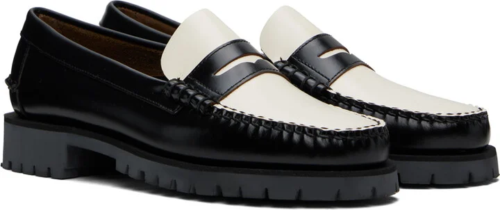 Sebago Black & White Dan Lug Loafers - Image 4