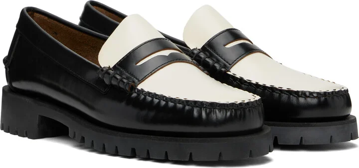 Sebago Black & White Dan Lug Loafers - Image 4
