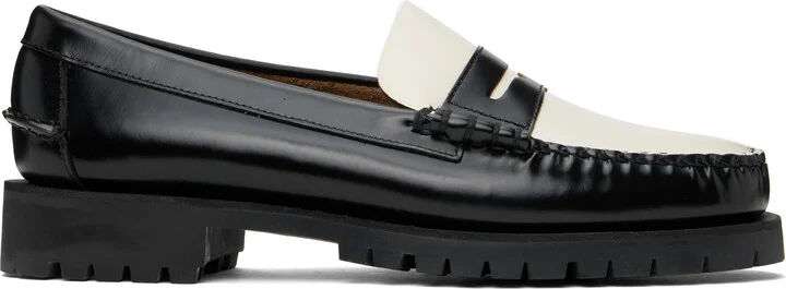Sebago Black & White Dan Lug Loafers