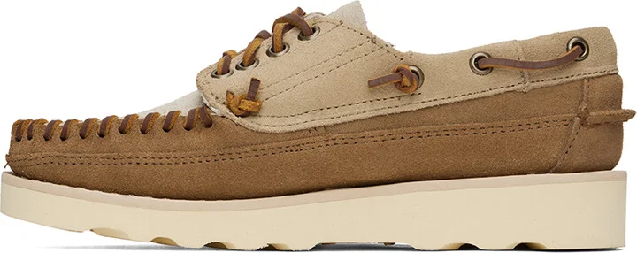 Sebago Brown & Beige Cayuga Loafers - Image 3