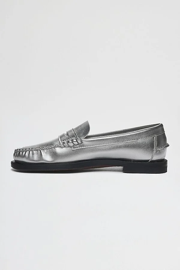 Sebago Dan Met Metallic Loafer in Silver - Image 2