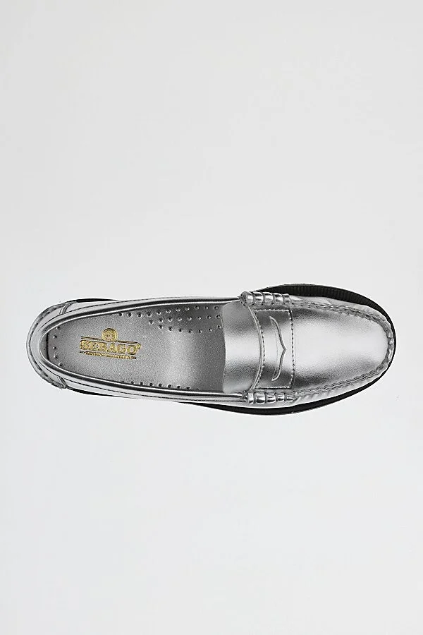 Sebago Dan Met Metallic Loafer in Silver - Image 3