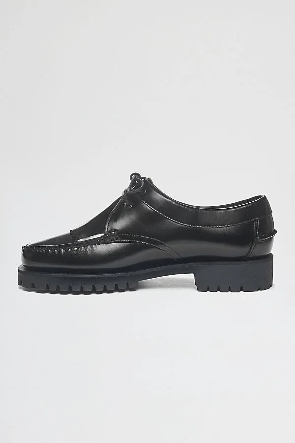 Sebago James Fringe Lug Sole Shoe in Black - Image 3