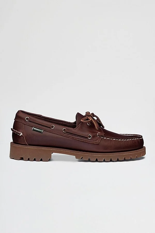 Sebago Ranger Waxy Lug Sole Boat Shoe in Brown