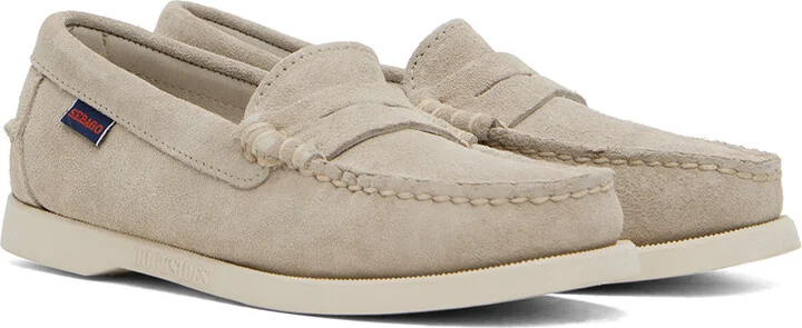 Sebago Taupe Dan Boat Flesh Out Loafers - Image 4